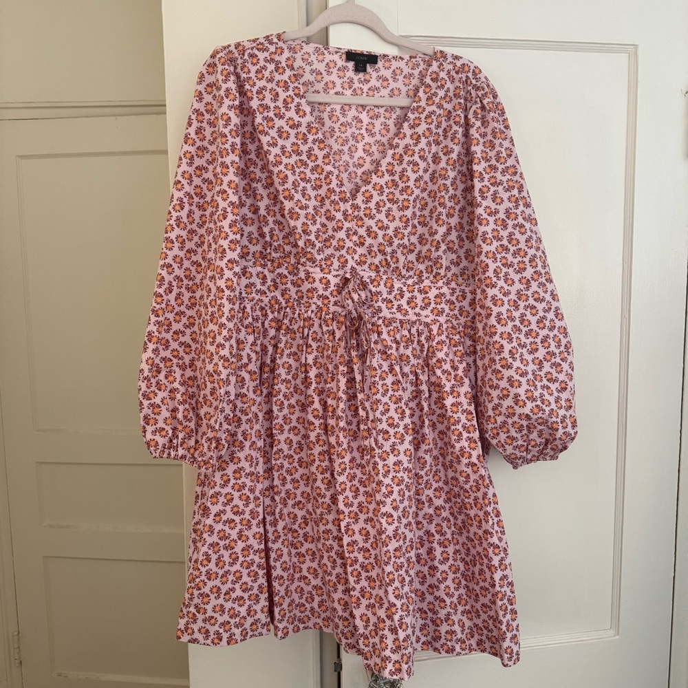 J. Crew Pink Floral Mini Dress